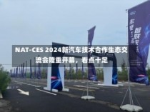 NAT-CES 2024新汽车技术合作生态交流会隆重开幕，看点十足