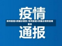 郑州新增3例确诊病例/郑州新增3例确诊病例是哪里的